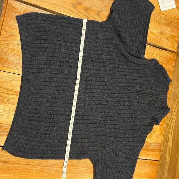 Peruvian Connection Men's XL 80% Baby Alpaca/20% Wool L/S Qtr Zip Sweater. Grey - Picture 7 of 8